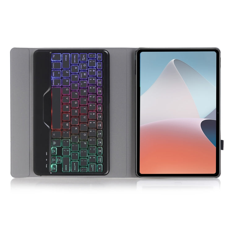 OP12-BS Lambskin Texture Ultra-thin Bluetooth Keyboard Leather Case with Backlight For OPPO Pad Air 10.4 inch(Black) - Others Keyboard by PMC TechLife | Online Shopping South Africa | PMC TechLife