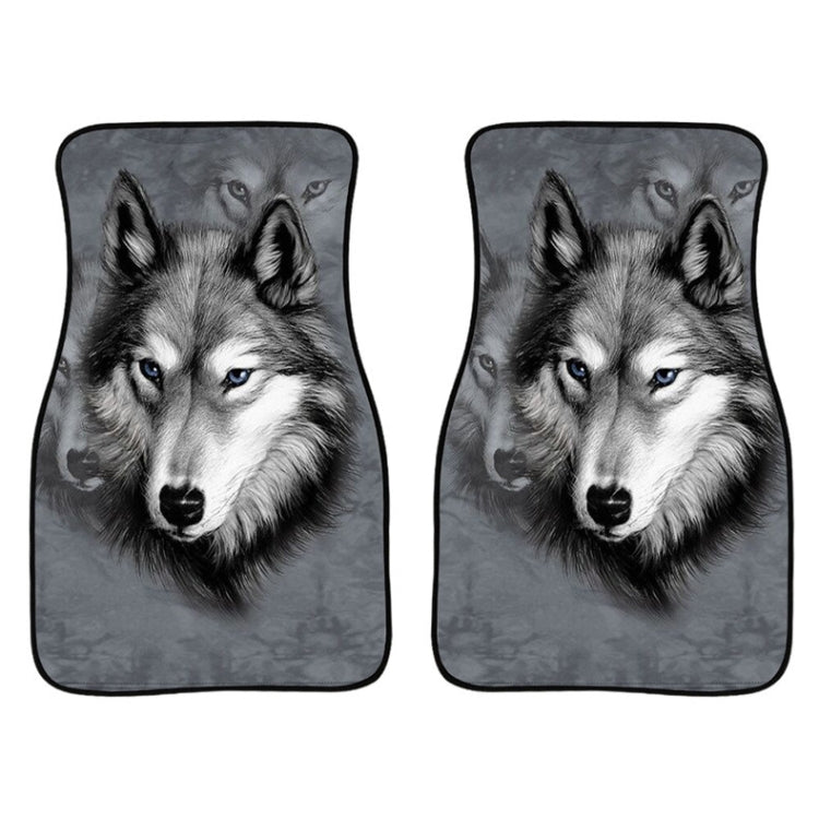 2 in 1 Universal Printing Auto Car Floor Mats Set, Style:Grey Wolf - Floor Mats by PMC TechLife | Online Shopping South Africa | PMC TechLife | Buy Now Pay Later Mobicred