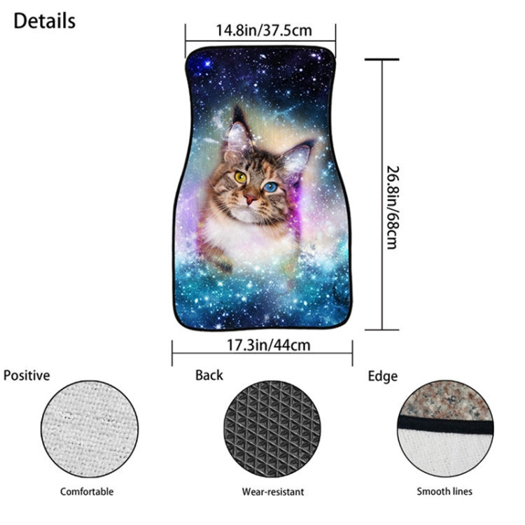 2 in 1 Universal Printing Auto Car Floor Mats Set, Style:Grey Wolf - Floor Mats by PMC TechLife | Online Shopping South Africa | PMC TechLife | Buy Now Pay Later Mobicred