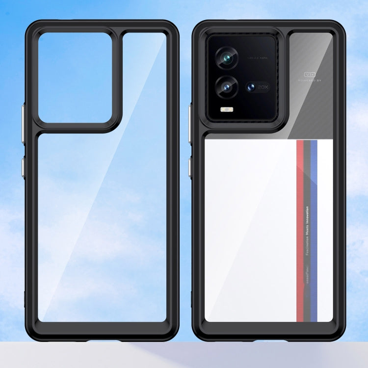 For vivo iQOO 9T Colorful Series Acrylic + TPU Phone Case(Black) - free shipping - PMC TechLife - Order now!