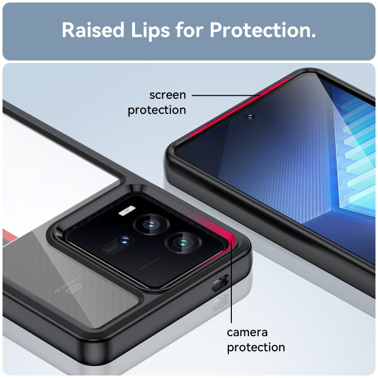 For vivo iQOO 9T Colorful Series Acrylic + TPU Phone Case(Black) - free shipping - PMC TechLife - Order now!