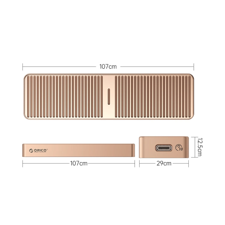 ORICO FV25C3-G2-RG 10Gbps USB3.2 Gen2 Type-C M.2 NVMe/NGFF(SATA) Dual Protocol SSD Enclosure(Gold) - free shipping - PMC Jewellery - Order now!