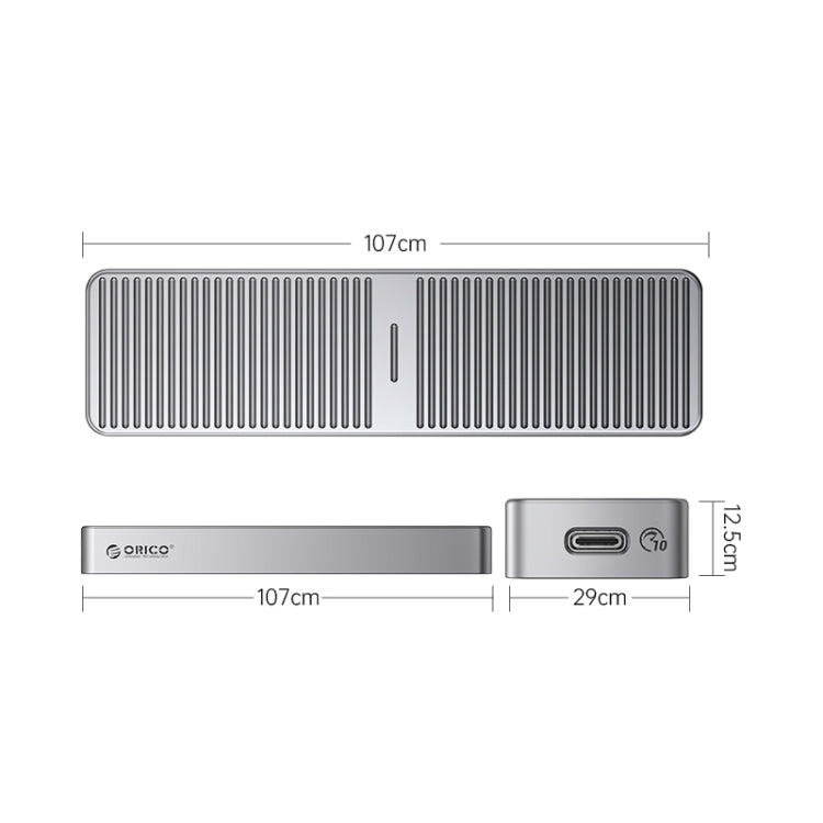 ORICO FV25C3-G2-GY 10Gbps USB3.2 Gen2 Type-C M.2 NVMe/NGFF(SATA) Dual Protocol SSD Enclosure(Grey) - free shipping - PMC Jewellery - Order now!