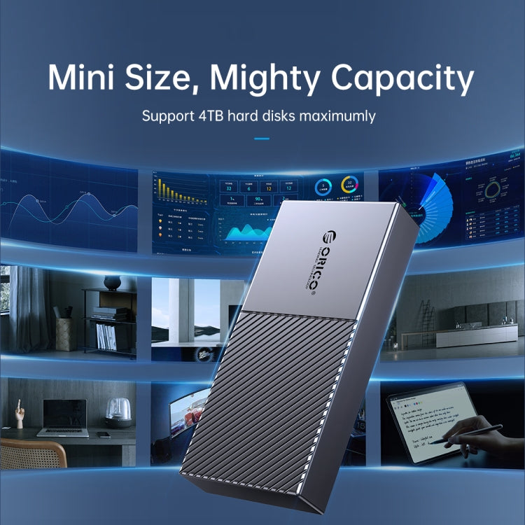ORICO 40Gbps USB4.0 Type-C M.2 NVMe SSD Enclosure(Grey) - HDD Enclosure by ORICO | Online Shopping South Africa | PMC TechLife | Buy Now Pay Later Mobicred