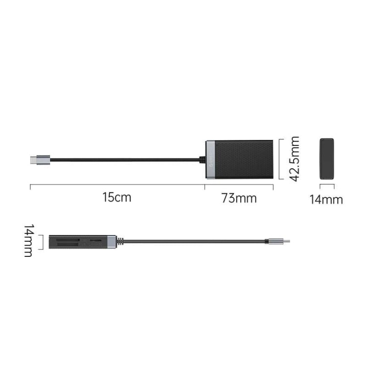 ORICO CL4D-C3 4-in-1 Type-C Multifunction Card Reader(Black) - free shipping - PMC Jewellery - Order now!