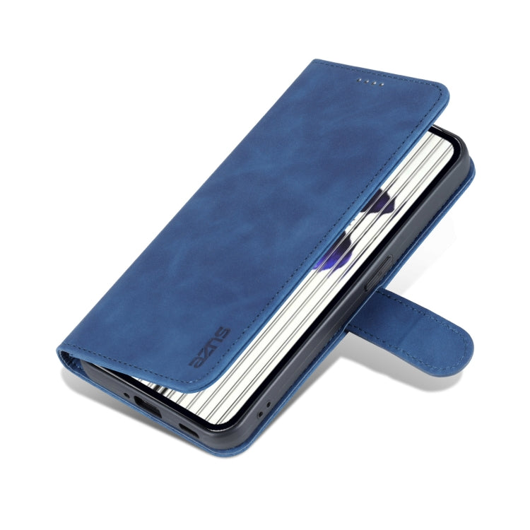 For Nothing Phone 1 AZNS Skin Feel Calf Texture Flip Leather Phone Case (Blue) - free shipping - PMC Jewellery - Order now!