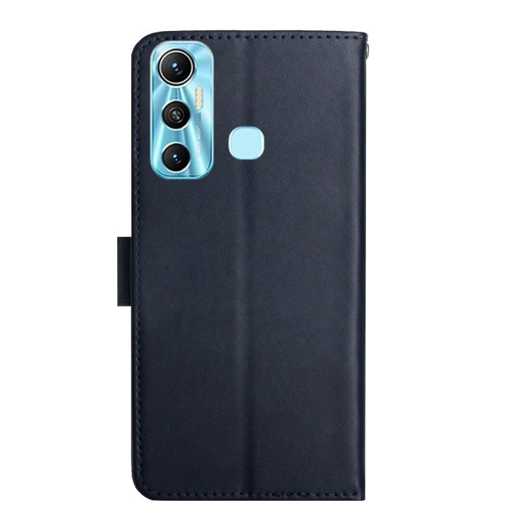 For Infinix Hot 11 Genuine Leather Fingerprint-proof Horizontal Flip Phone Case(Blue) - Infinix Cases by PMC TechLife | Online Shopping South Africa | PMC TechLife | Buy Now Pay Later Mobicred