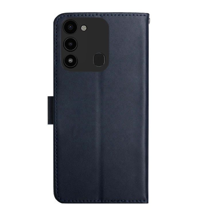 For Tecno Spark Go 2022 Genuine Leather Fingerprint-proof Horizontal Flip Phone Case(Blue) - free shipping - PMC TechLife - Order now!