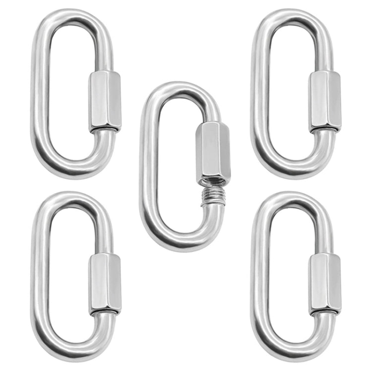 5 PCS 4mm 304 Stainless Steel Quick Connect Ring Runway Buckle - Hooks by PMC TechLife | Online Shopping South Africa | PMC TechLife | Buy Now Pay Later Mobicred