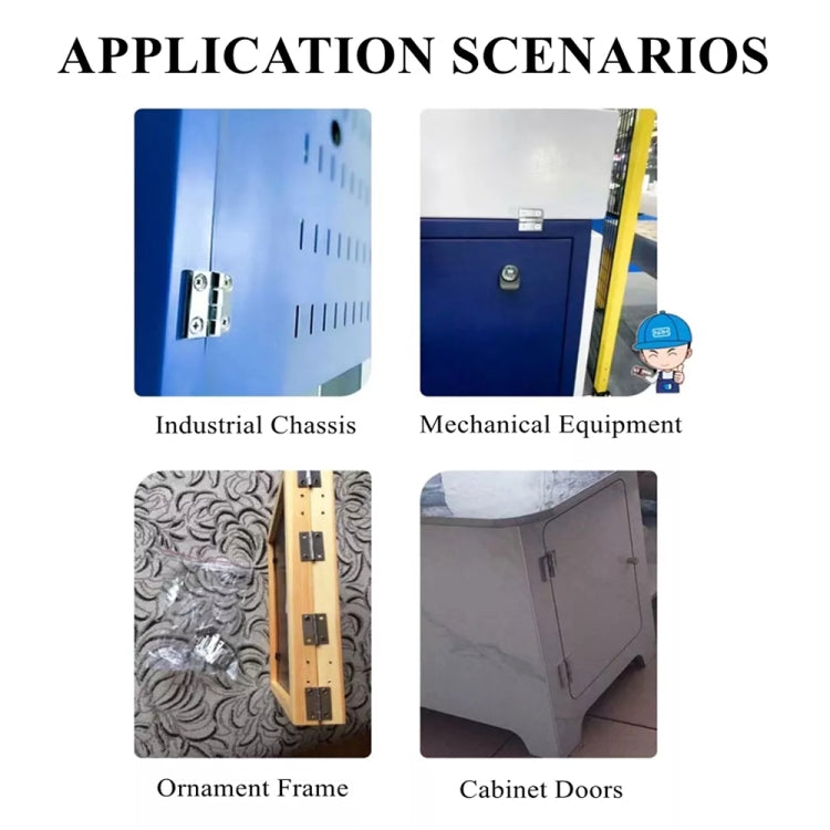 6x90x120mm 304 Stainless Steel Chassis Hinge - Marine Accessories & Parts by PMC TechLife | Online Shopping South Africa | PMC TechLife | Buy Now Pay Later Mobicred