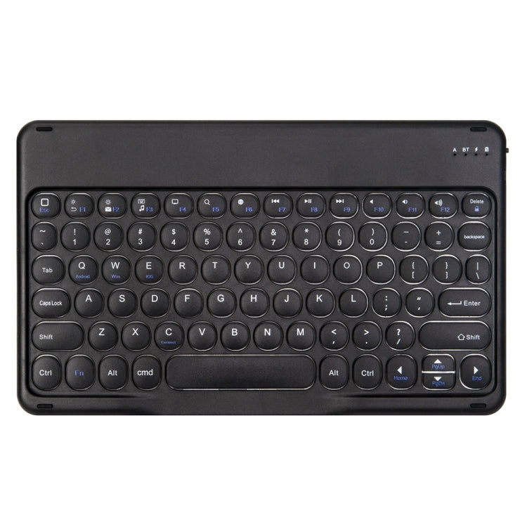 Round Cap Bluetooth Keyboard Leather Case with Pen Slot, without Touchpad For Samsung Galaxy Tab A7 10.4 2020(Black+Black Keyboard) - Samsung Keyboard by PMC TechLife | Online Shopping South Africa | PMC TechLife