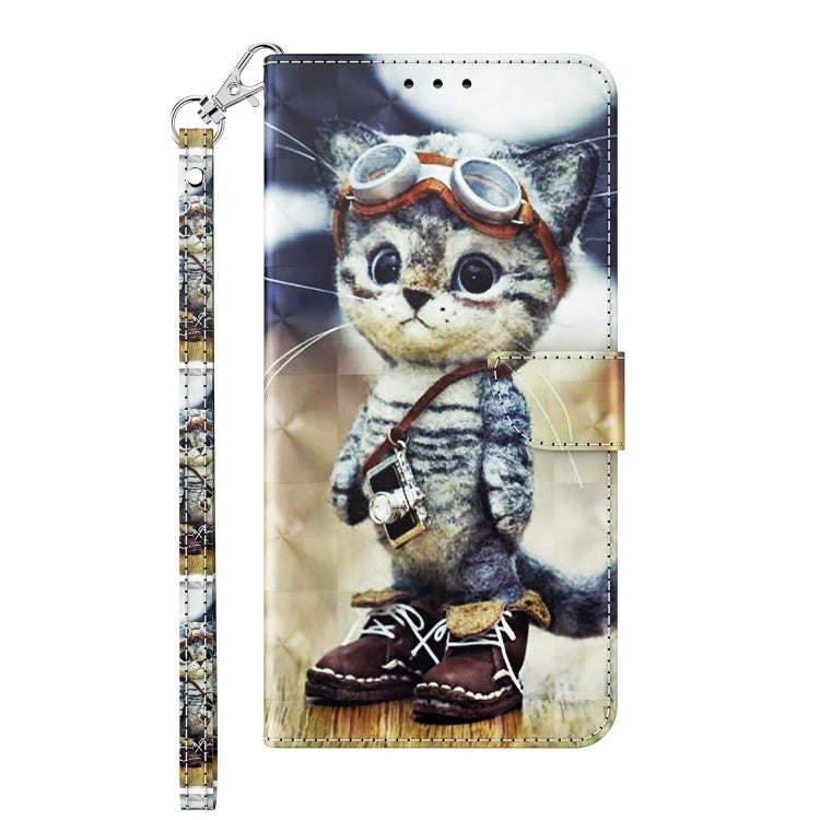 For Motorola Moto G32 5G 3D Painted Leather Phone Case(Naughty Cat) - Motorola Cases by PMC TechLife | Online Shopping South Africa | PMC TechLife | Buy Now Pay Later Mobicred