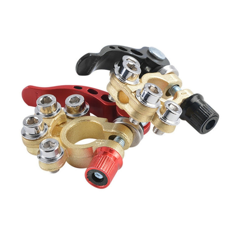 1 Pair Car Battery Terminals Quick Disconnect Cables Connectors, with L Wrench + Insulation Pad - Booster Cable & Clip by PMC TechLife | Online Shopping South Africa | PMC TechLife | Buy Now Pay Later Mobicred