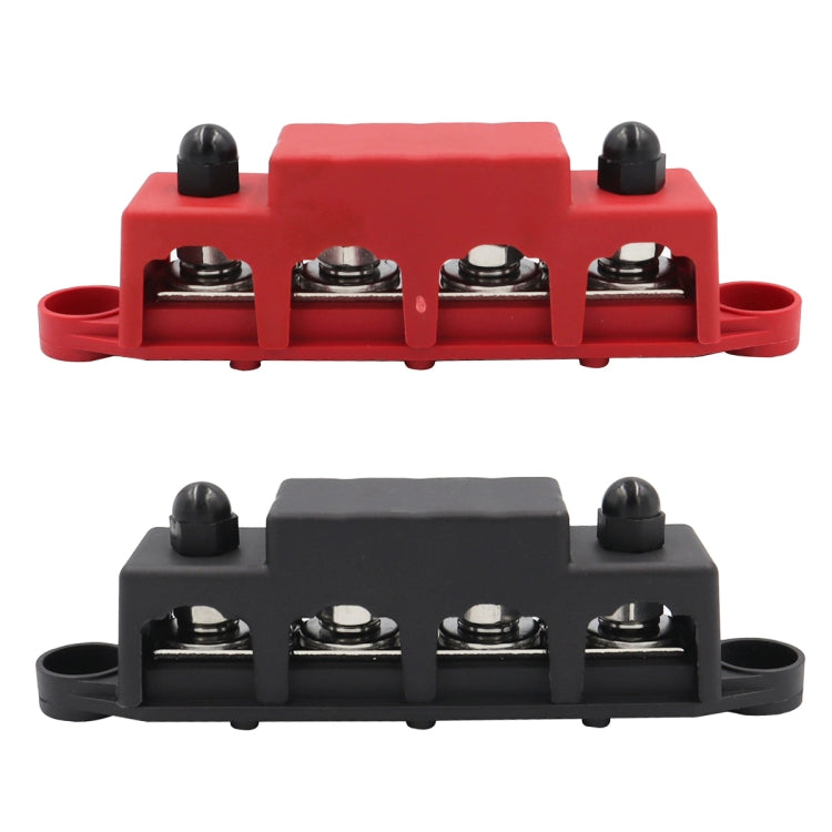 1 Pair Black & Red M8 Stud RV Ship High Current Power Distribution Terminal Block with Cover - free shipping - PMC TechLife - Order now!