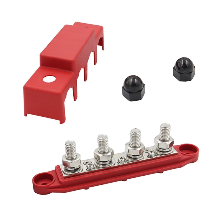 Red M10 Stud RV Ship High Current Power Distribution Terminal Block with Accessories - free shipping - PMC TechLife - Order now!