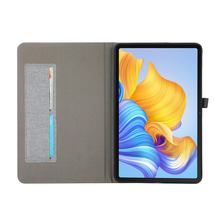 For Honor Pad 8 Fabric PU + TPU Flip Tablet Leather Case(Grey) - Honor by PMC TechLife | Online Shopping South Africa | PMC TechLife | Buy Now Pay Later Mobicred