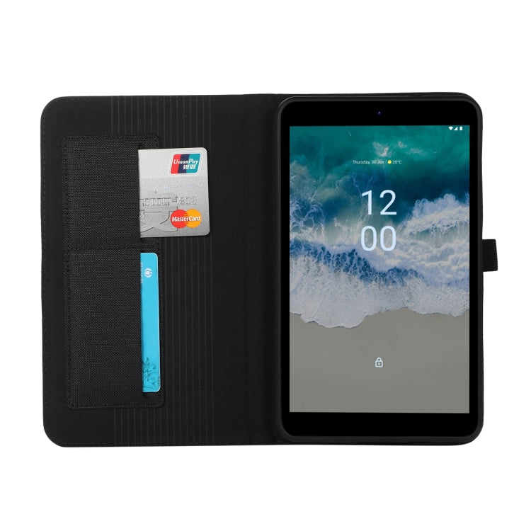 For Nokia T10 Fabric PU + TPU Flip Tablet Leather Case(Black) - Nokia by PMC TechLife | Online Shopping South Africa | PMC TechLife