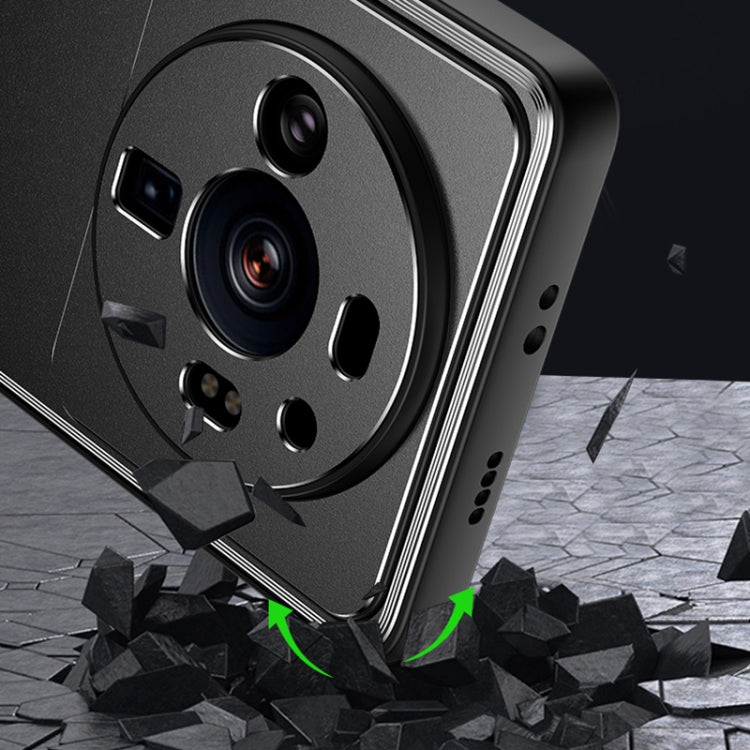For Xiaomi 12 Pro/12S Pro Light and Shadow Series Frosted Metal Phone Case(Black) - Xiaomi Cases by PMC TechLife | Online Shopping South Africa | PMC TechLife
