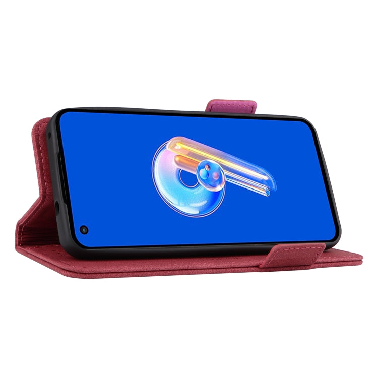 For Asus Zenfone 9 Magnetic Clasp Flip Leather Phone Case(Red) - ASUS Cases by PMC TechLife | Online Shopping South Africa | PMC TechLife