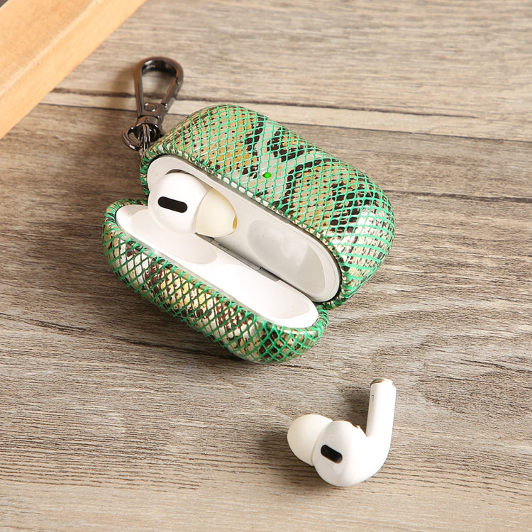 J01 Mesh Snakeskin Headphone Case For AirPods Pro(Silver) - For AirPods Pro by PMc TechLife | Online Shopping South Africa | PMc TechLife | Buy Now Pay Later Mobicred