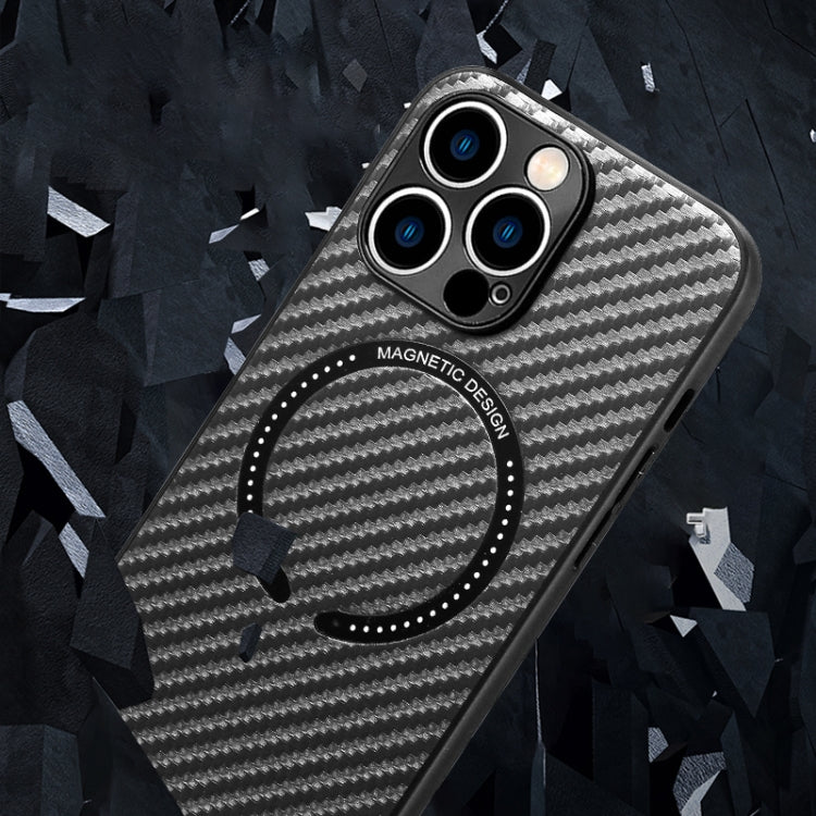 For iPhone 11 MagSafe Magnetic Carbon Fiber Texture Phone Case (Blue) - iPhone 11 Cases by PMC TechLife | Online Shopping South Africa | PMC TechLife