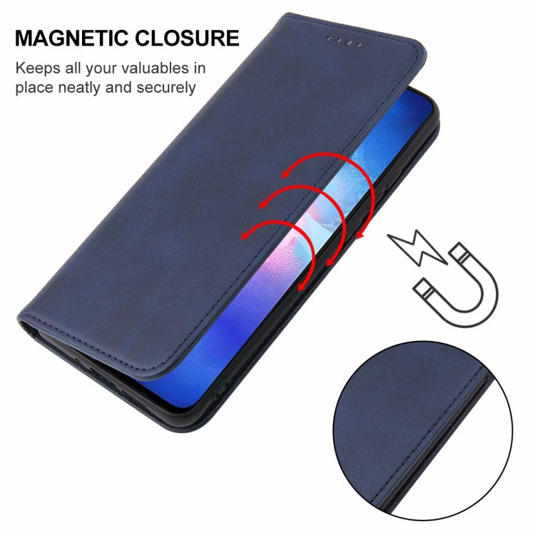 For OPPO Reno5 5G Magnetic Closure Leather Phone Case(Blue) - OPPO Cases by PMC TechLife | Online Shopping South Africa | PMC TechLife
