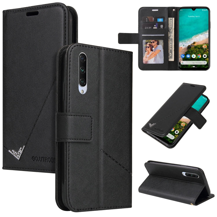 For Xiaomi Mi A3 GQUTROBE Right Angle Leather Phone Case(Black) - free shipping - PMC TechLife - Order now!