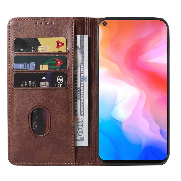 For vivo Y30 Magnetic Closure Leather Phone Case(Brown) - vivo Cases by PMC TechLife | Online Shopping South Africa | PMC TechLife