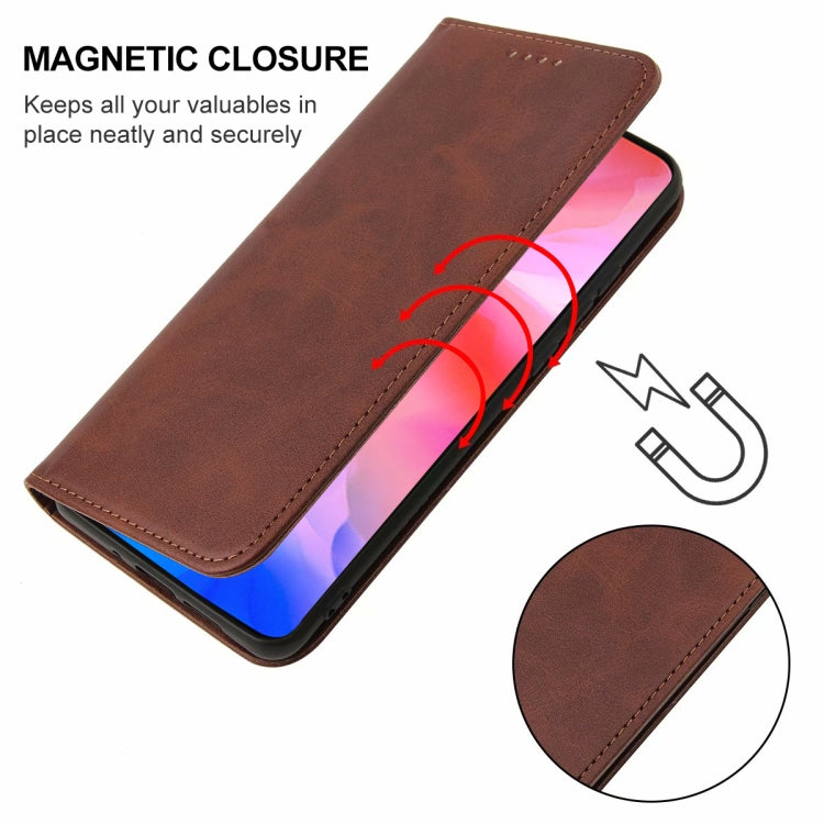 For vivo Y30 Magnetic Closure Leather Phone Case(Brown) - vivo Cases by PMC TechLife | Online Shopping South Africa | PMC TechLife