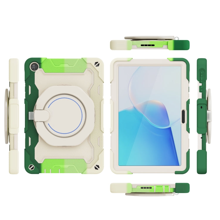 For Huawei MatePad T 10s / T10 Armor Contrast Color Silicone + PC Tablet Case(Rainbow Green) - Huawei by PMC TechLife | Online Shopping South Africa | PMC TechLife | Buy Now Pay Later Mobicred