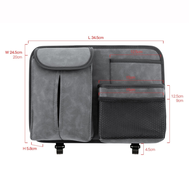 Car Seat Back Hanging Bag Sheepskin Leather Storage Bag With Hook(Brown) - Seat Accessories by PMC TechLife | Online Shopping South Africa | PMC TechLife | Buy Now Pay Later Mobicred