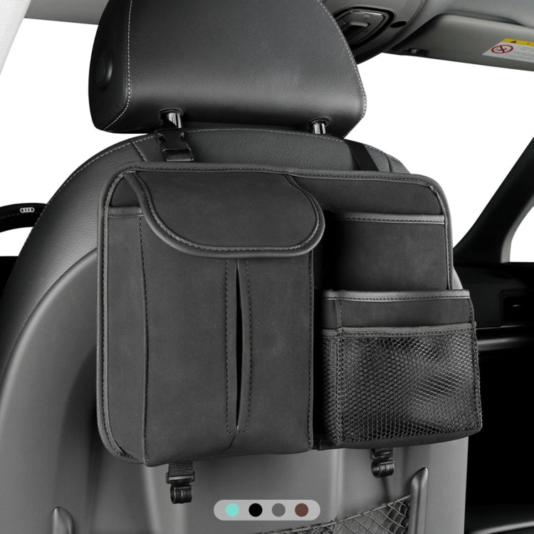 Car Seat Back Hanging Bag Sheepskin Leather Storage Bag With Hook(Black) - Seat Accessories by PMC TechLife | Online Shopping South Africa | PMC TechLife | Buy Now Pay Later Mobicred