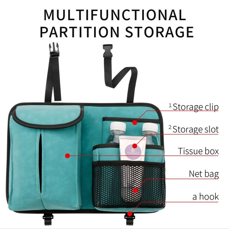 Car Seat Back Hanging Bag Sheepskin Leather Storage Bag With Hook(Brown) - Seat Accessories by PMC TechLife | Online Shopping South Africa | PMC TechLife | Buy Now Pay Later Mobicred