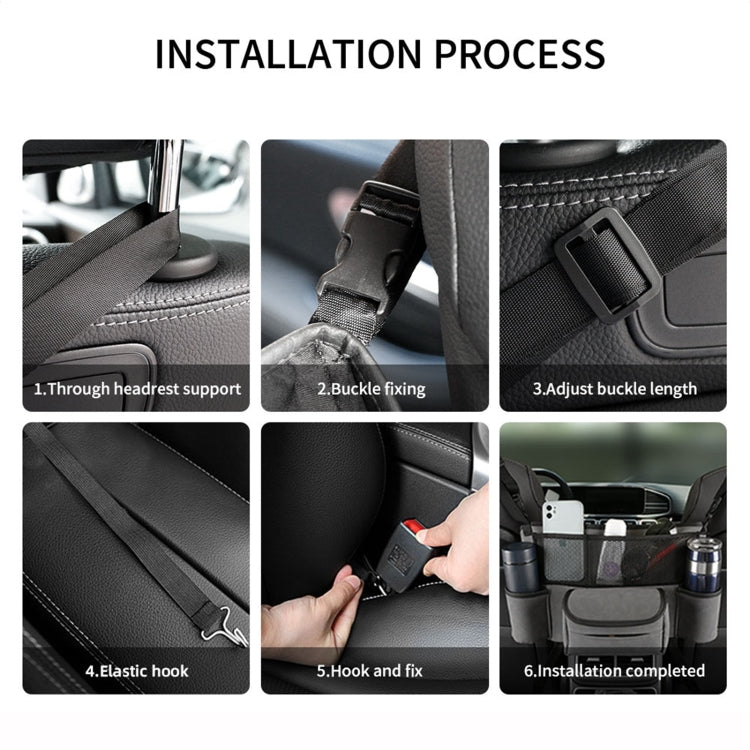 Car Center Console Hanging Bag Sheepskin Leather Storage Bag(Blue) - Seat Accessories by PMC TechLife | Online Shopping South Africa | PMC TechLife | Buy Now Pay Later Mobicred