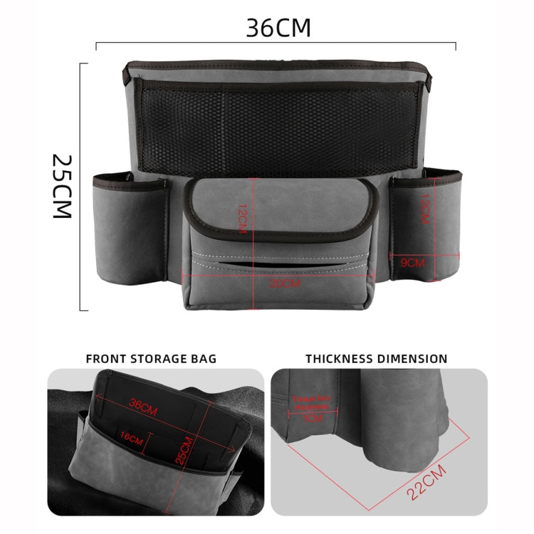 Car Center Console Hanging Bag Sheepskin Leather Storage Bag(Black) - Seat Accessories by PMC TechLife | Online Shopping South Africa | PMC TechLife | Buy Now Pay Later Mobicred