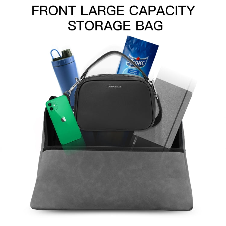 Car Center Console Hanging Bag Sheepskin Leather Storage Bag(Grey) - Seat Accessories by PMC TechLife | Online Shopping South Africa | PMC TechLife | Buy Now Pay Later Mobicred