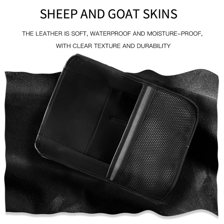 Car Center Console Hanging Bag Sheepskin Leather Storage Bag(Grey) - free shipping - PMC TechLife - Order now!