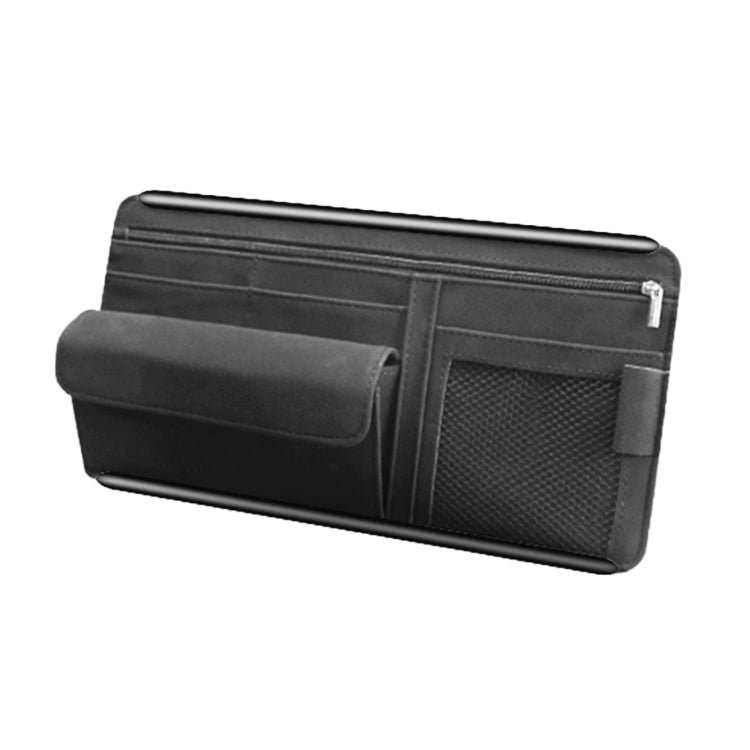 Car Sun Viso Sheepskin Leather Storage Bag(Black) - Stowing Tidying by PMC TechLife | Online Shopping South Africa | PMC TechLife | Buy Now Pay Later Mobicred