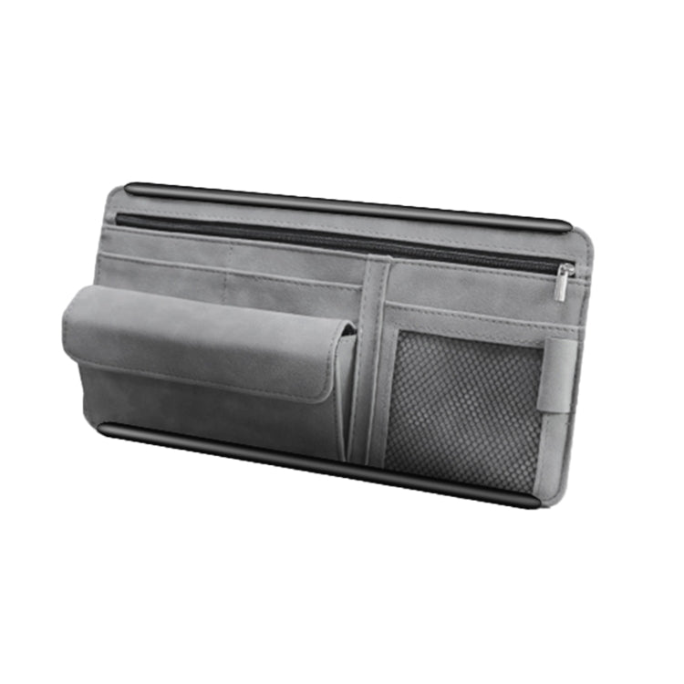Car Sun Viso Sheepskin Leather Storage Bag(Grey) - Stowing Tidying by PMC TechLife | Online Shopping South Africa | PMC TechLife | Buy Now Pay Later Mobicred