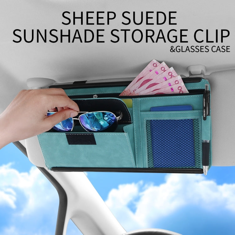 Car Sun Viso Sheepskin Leather Storage Bag(Black) - Stowing Tidying by PMC TechLife | Online Shopping South Africa | PMC TechLife | Buy Now Pay Later Mobicred