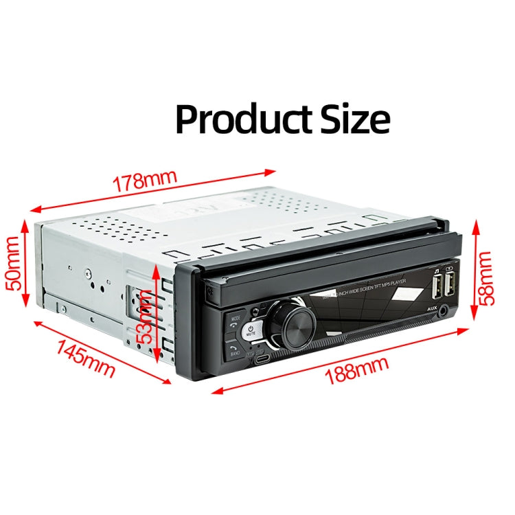 9901 7 inch Car  Retractable MP5 Player Supports FM & Mobile Phone Internet - Car MP3 & MP4 & MP5 by PMC TechLife | Online Shopping South Africa | PMC TechLife | Buy Now Pay Later Mobicred