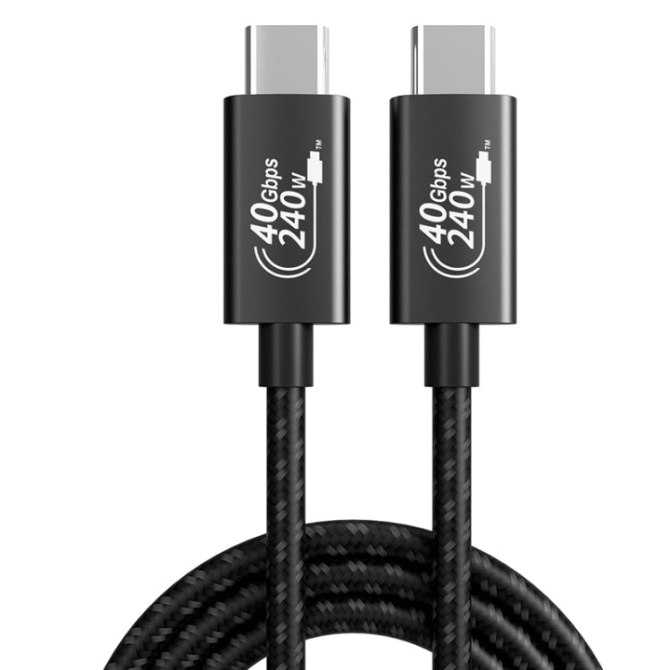 PD240W 40Gbps Dual Type-C USB4 Compatible Fast Charging Data Cable, Length:1m(Black) - USB-C & Type-C Cable by PMC TechLife | Online Shopping South Africa | PMC TechLife | Buy Now Pay Later Mobicred