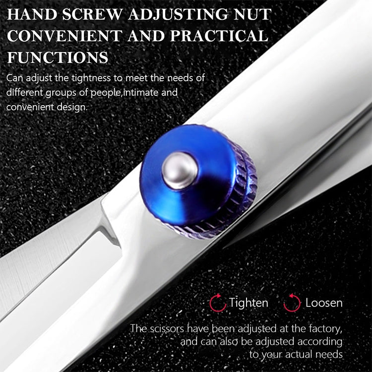 7pcs / Set Professional Hair Cutting Thinning Scissor Hairdressing Flat Shear Scissors Kit(Blue) - free shipping - PMC TechLife - Order now!