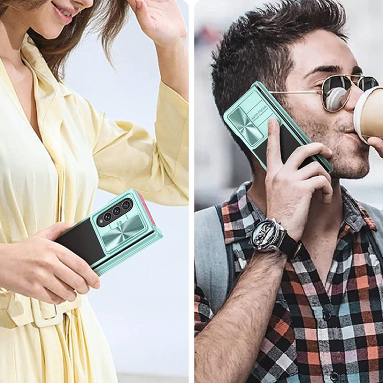 For Samsung Galaxy Z Fold4 360 Full Body Sliding Camshield Phone Case(Black) - Galaxy Z Fold4 5G Cases by PMC TechLife | Online Shopping South Africa | PMC TechLife