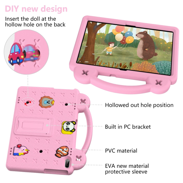 For Lenovo Tab M10 X605 / X505 / Tab P10 X705 Handle Kickstand Children EVA Shockproof Tablet Case(Pink) - Lenovo by PMC TechLife | Online Shopping South Africa | PMC TechLife | Buy Now Pay Later Mobicred