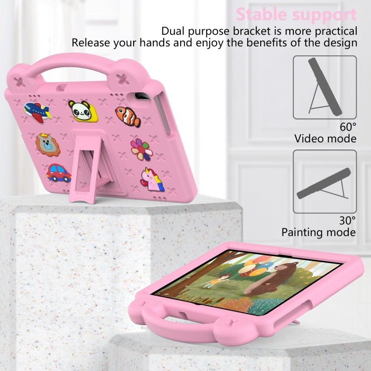For Lenovo Tab M10 X605 / X505 / Tab P10 X705 Handle Kickstand Children EVA Shockproof Tablet Case(Pink) - Lenovo by PMC TechLife | Online Shopping South Africa | PMC TechLife | Buy Now Pay Later Mobicred