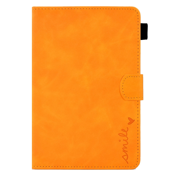 For Amazon Kindle Fire 7 2022 Embossed Smile Flip Tablet Leather Case(Khaki) - Amazon by PMC TechLife | Online Shopping South Africa | PMC TechLife | Buy Now Pay Later Mobicred