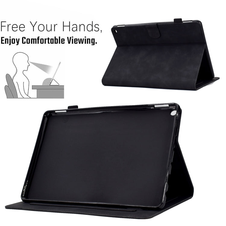 For Amazon Kindle Fire HD 8 2022 / 2020 Embossed Smile Flip Tablet Leather Case(Black) - Amazon by PMC TechLife | Online Shopping South Africa | PMC TechLife | Buy Now Pay Later Mobicred