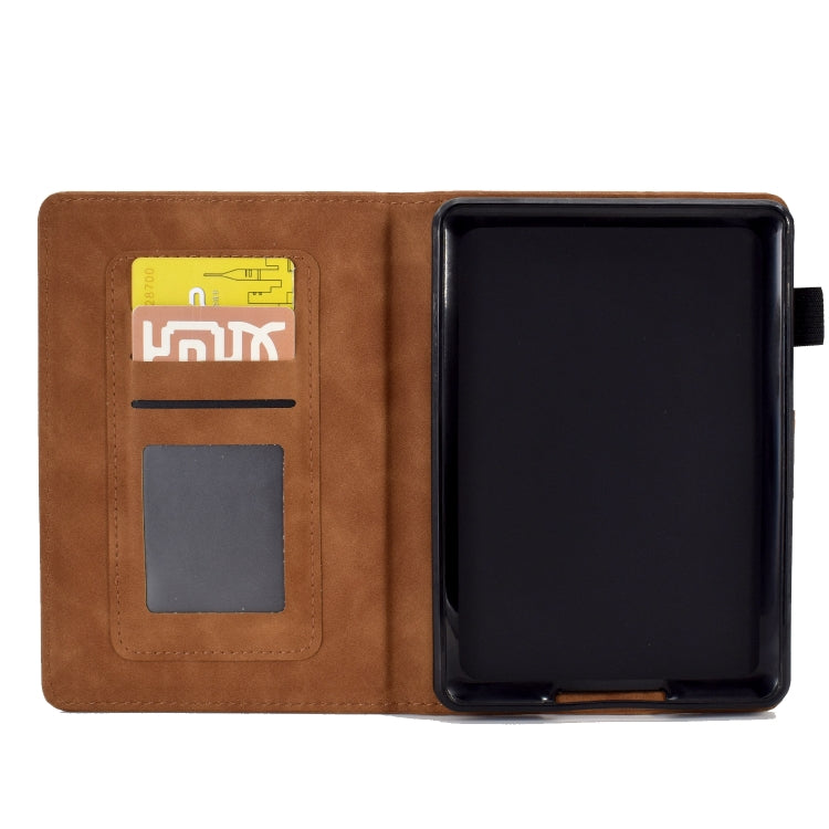 For Amazon Kindle Paperwhite 5 Embossed Smile Flip Tablet Leather Case(Brown) - Amazon by PMC TechLife | Online Shopping South Africa | PMC TechLife | Buy Now Pay Later Mobicred