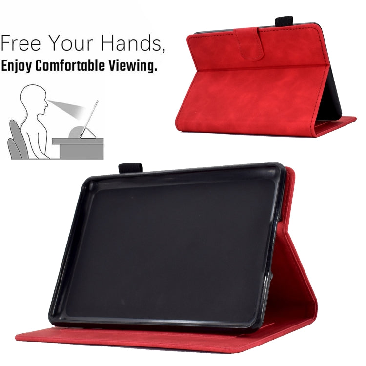 For Amazon Kindle Paperwhite 5 Embossed Smile Flip Tablet Leather Case(Red) - Amazon by PMC TechLife | Online Shopping South Africa | PMC TechLife | Buy Now Pay Later Mobicred